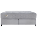 Conjunto Cama Box High Density II Queen Ecoflex 158x198x57cm Molas Superlastic Prata