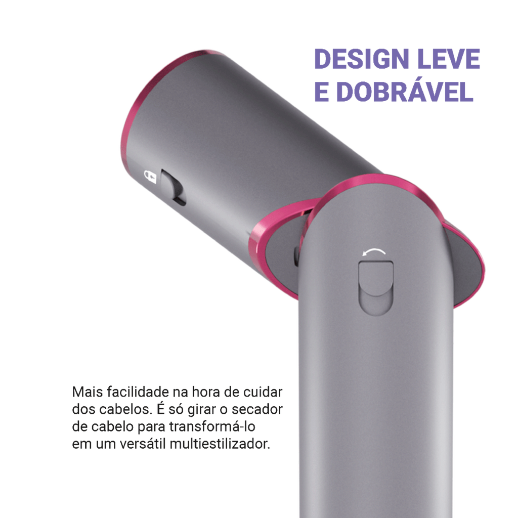 Secador de Cabelo Philco Tecnologia Fast Dry 1450W Cinza e Rosa 220V