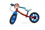 Bicicleta Nathor Aro 12 Balance Bike Spider-man Sem Pedal Azul e Vermelho