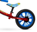 Bicicleta Nathor Aro 12 Balance Bike Spider-man Sem Pedal Azul e Vermelho