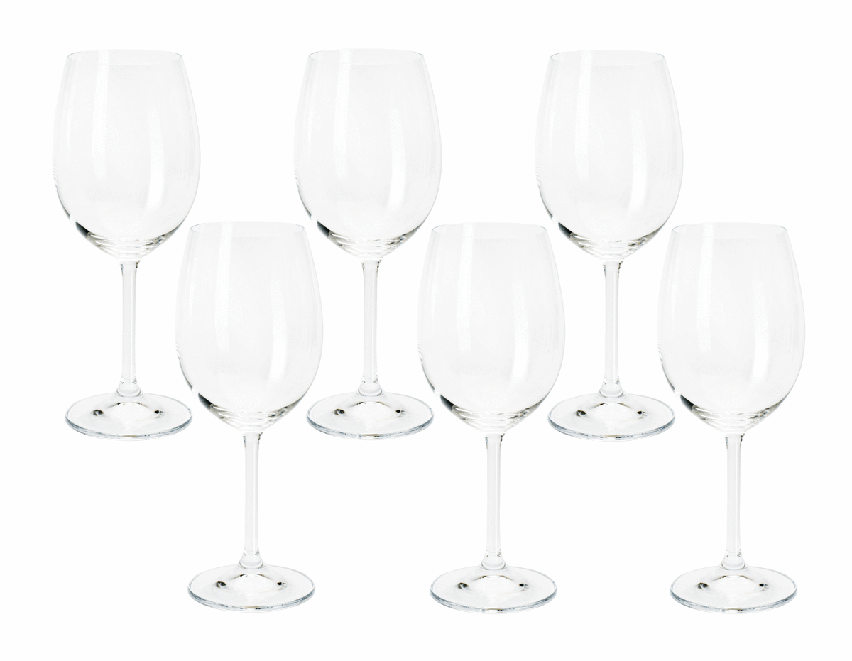 Jogo de 6 Taças Rojemac de Vinho Tinto em Cristal Ecológico Colibri