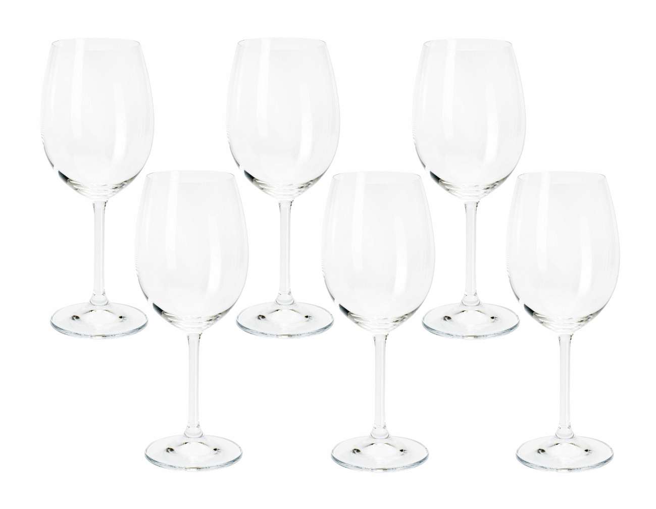 Jogo de 6 Taças Rojemac de Vinho Tinto em Cristal Ecológico Colibri