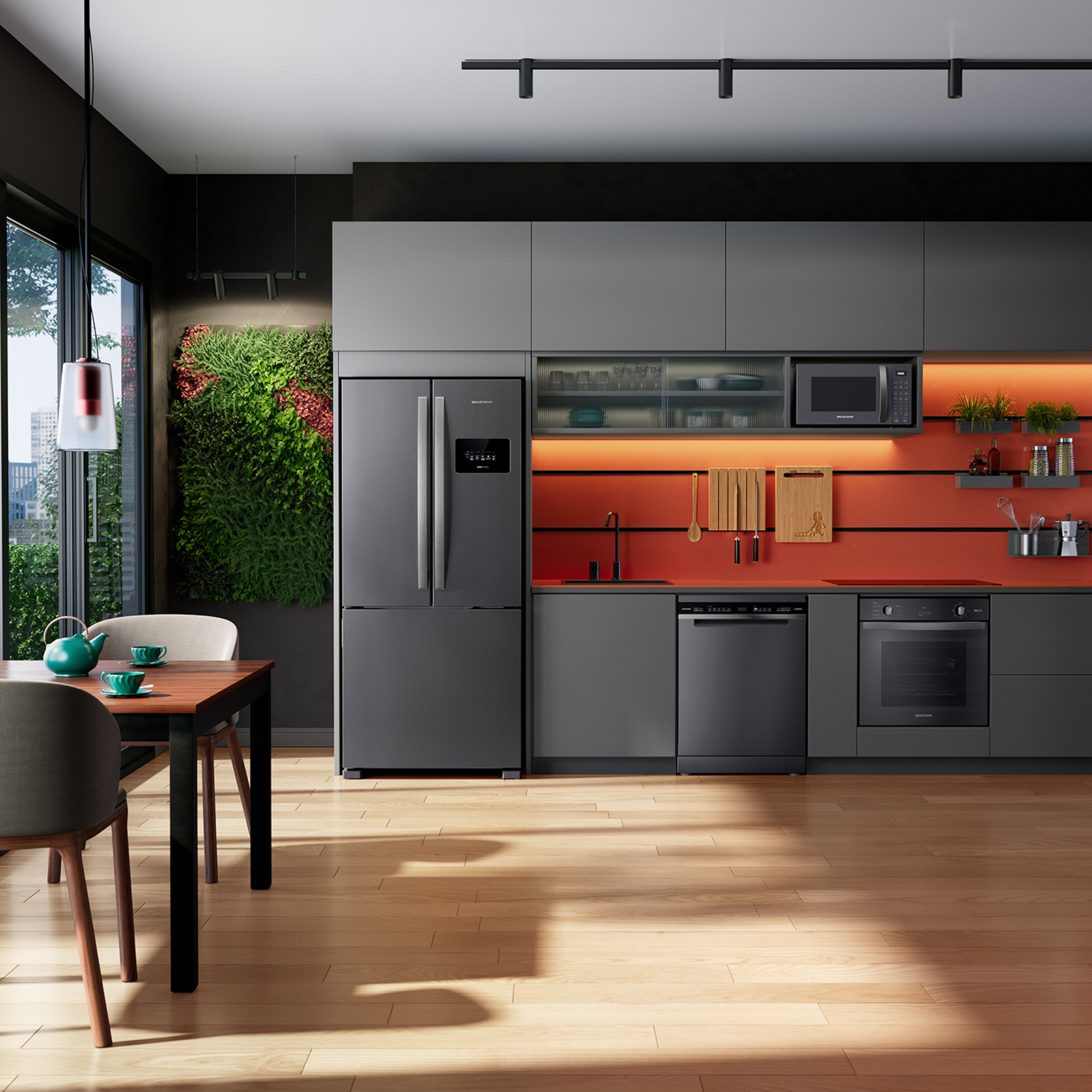 Refrigerador Brastemp 559L BRO85MK 3 Portas French Door Inverter Cor Inox 220V