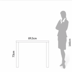 Escrivaninha Dalla Costa F11 90cm 100% MDF Off White e Freijó