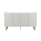 Balcão Buffet Arcadia Província 137cm 4 Portas Off White e Champanhe