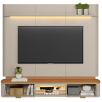 Home Painel Suspenso Ferrara Linea 180cm com Led Canela e Off White