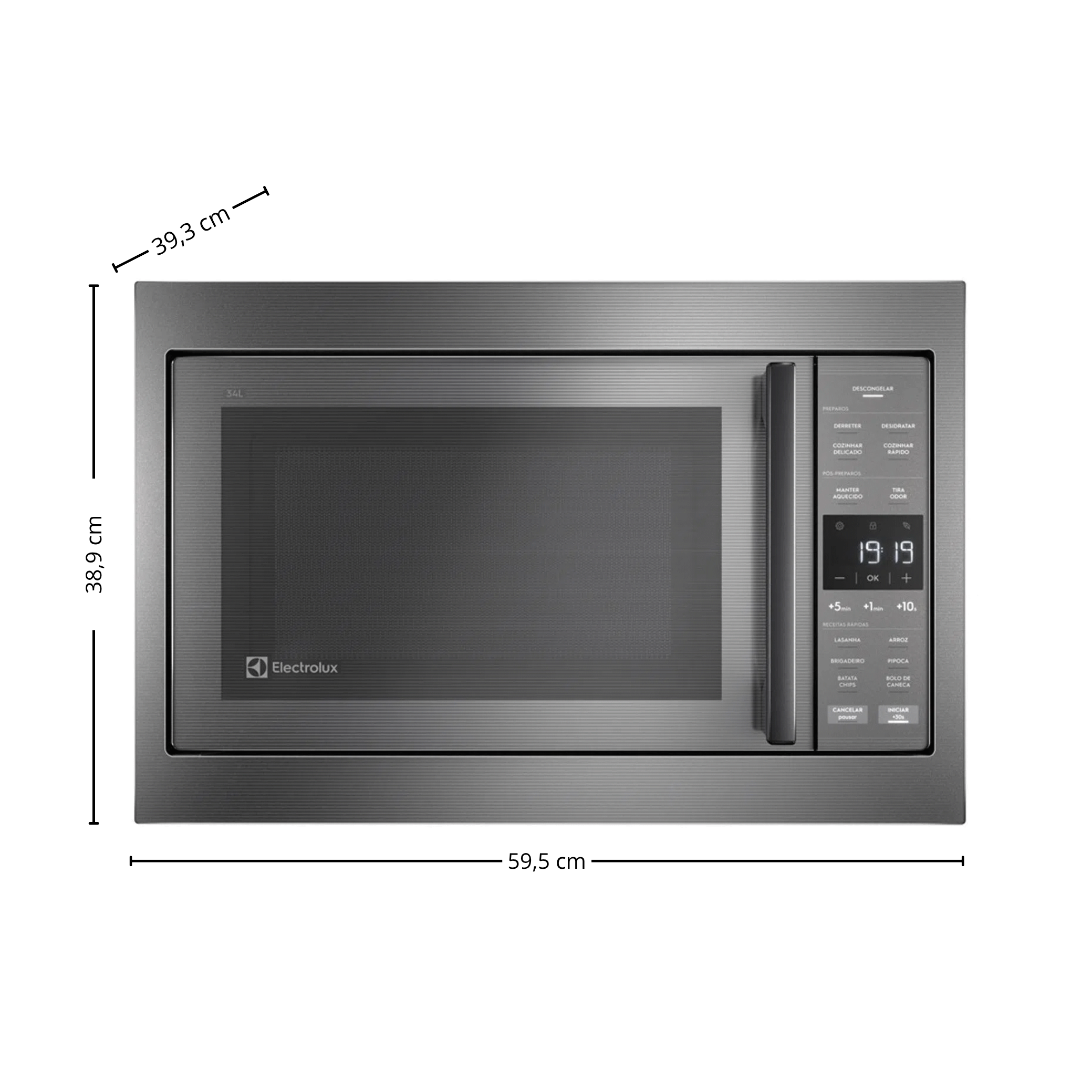 Kit Electrolux de Embutir Forno Elétrico OE8EW 80L com VaporBake+Micro-ondas 34L ME3BC Experience 220V