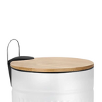Lixeira Fluted 12L  Jolitex com Pedal Branco
