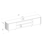 Rack Santorini Linea 239cm com LED Tauari e Off White