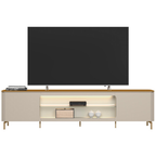 Rack Santorini Linea 239cm com LED Tauari e Off White