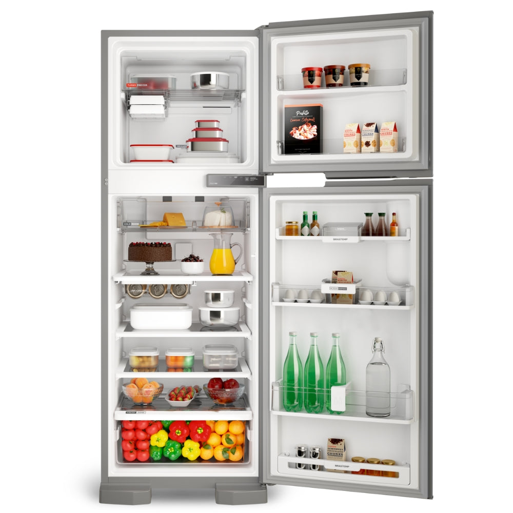Refrigerador Brastemp 375L BRM44HK Duplex Cor Inox 220V