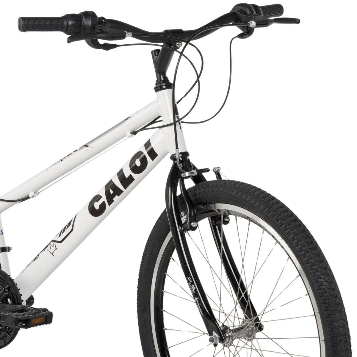 Bicicleta Caloi Aro 24 Max Freio V-Brake 21 Velocidades Branco e Preto