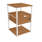 Mesa de Cabeceira Industrial Kappesberg LI046 Canela e Branco