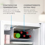 Frigobar Midea 124L MDRD181 Inverter Branco Bivolt