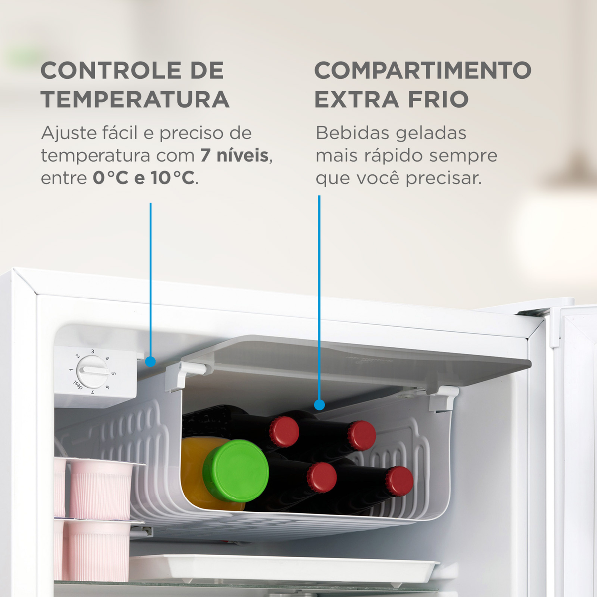 Frigobar Midea 124L MDRD181 Inverter Branco Bivolt