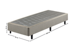 Base Para Colchão Ecoline D-40 Solteiro Queen Ecoflex 96x203x25cm Cinza
