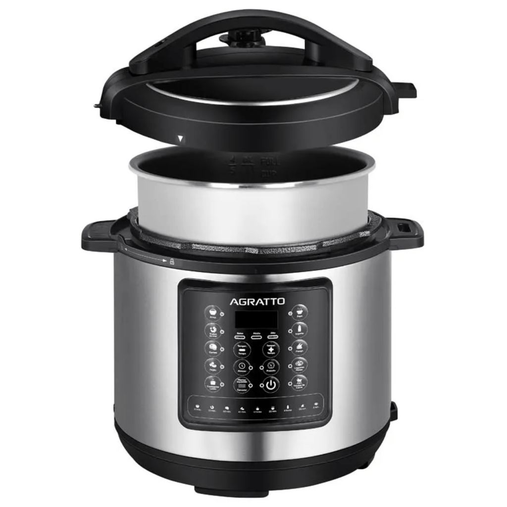 Panela de Pressão Elétrica Agratto 6L Digital APPD01I-02 Inox 220V