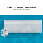 Ar-Condicionado Split Inverter Samsung 24000 BTUs WindFree AI Wi-fi Frio Branco 220V