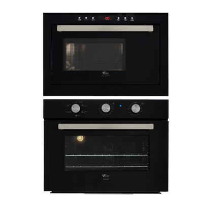 Kit Fischer Infinity de Embutir Forno Elétrico 50 Litros +Micro-ondas 25 Litros Preto 220V