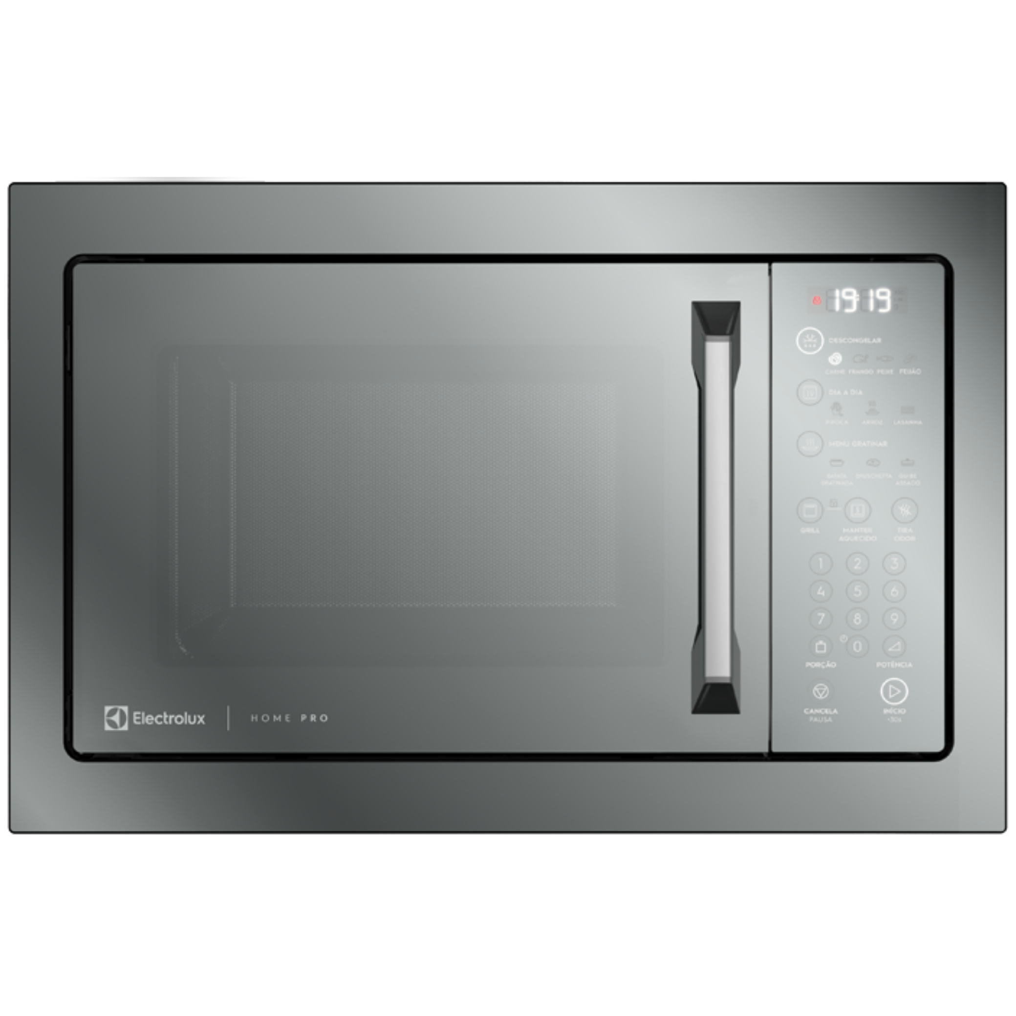 Kit Electrolux de Embutir Home Pro Forno Elétrico 80L + Micro-ondas 34L + Cooktop 5 Bocas Espelhado 220V
