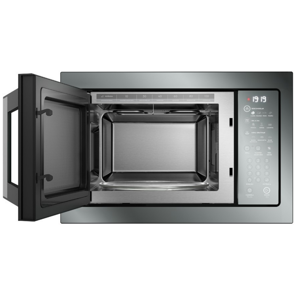 Kit Electrolux de Embutir Home Pro Forno Elétrico OE9XS 80L + Micro-ondas 34L ME3HP Espelhado 220V