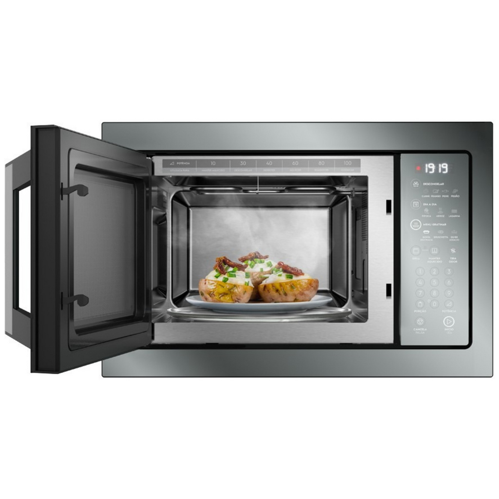 Kit Electrolux de Embutir Home Pro Forno Elétrico OE9XS 80L + Micro-ondas 34L ME3HP Espelhado 220V
