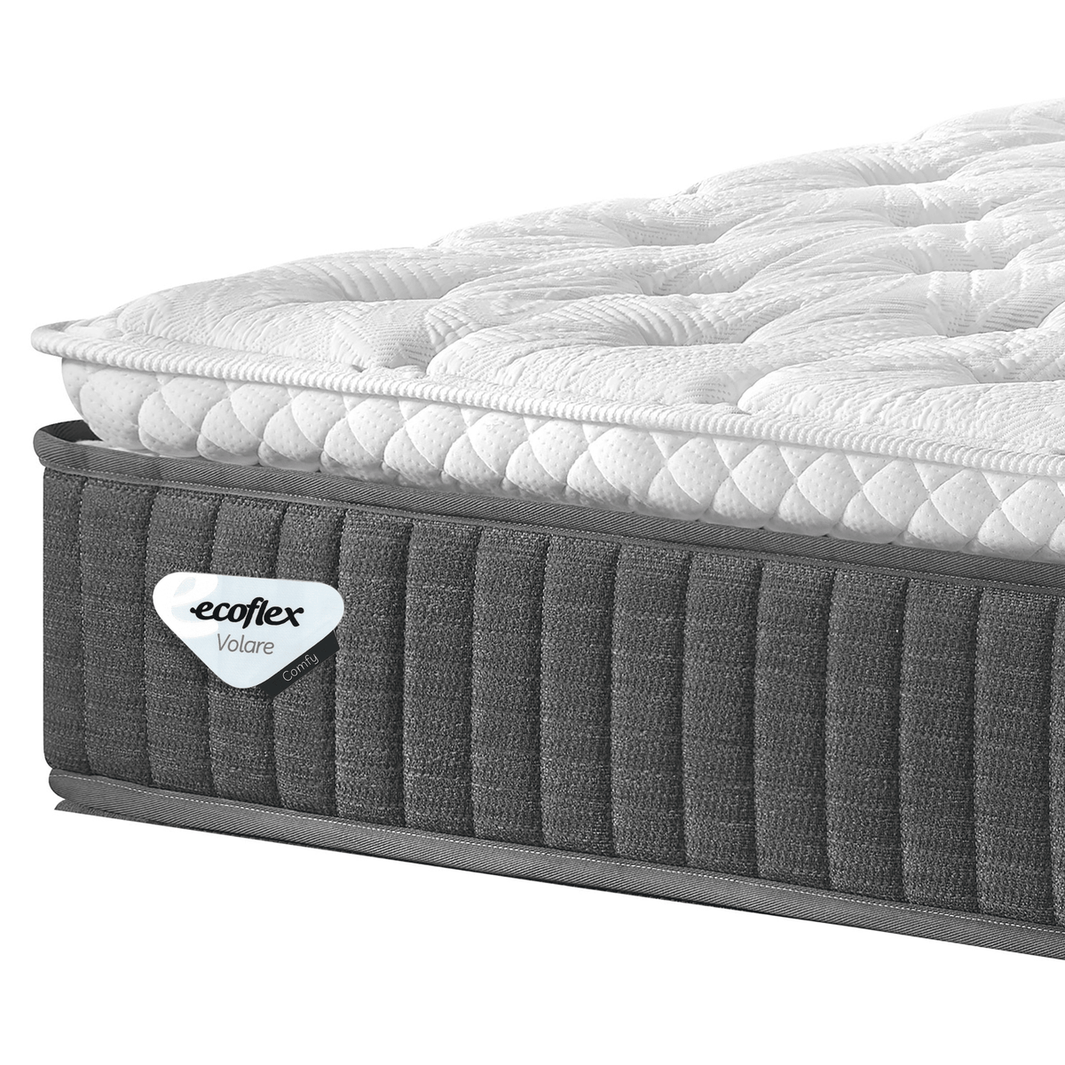Colchão Comfy Queen Ecoflex Molas Ensacadas Wide 158x198x30cm Grafite