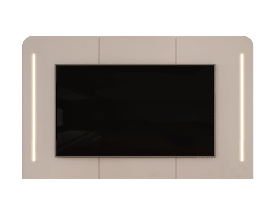 Painel Suspenso Atlas DJ Móveis 218cm com Led Off White