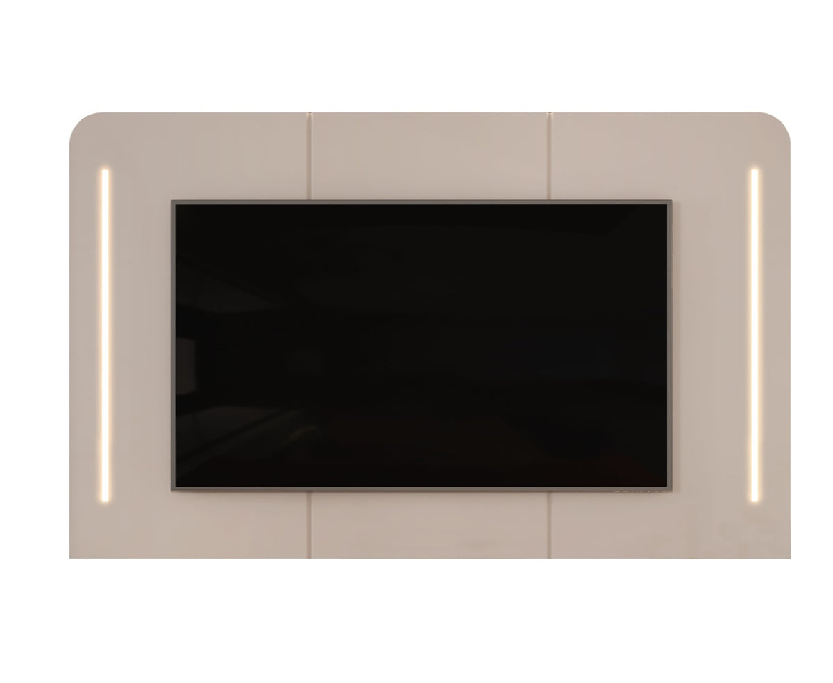 Painel Suspenso Atlas DJ Móveis 218cm com Led Off White