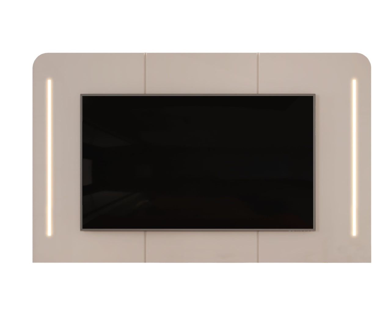 Painel Suspenso Atlas DJ Móveis 218cm com Led Off White