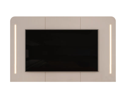 Painel Suspenso Atlas DJ Móveis 218cm com Led Off White