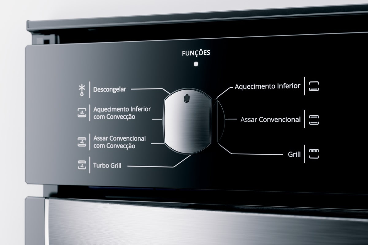 Kit Brastemp de Embutir Forno Elétrico 84L Inox Espelhado+Micro-ondas 32L Preto 220V
