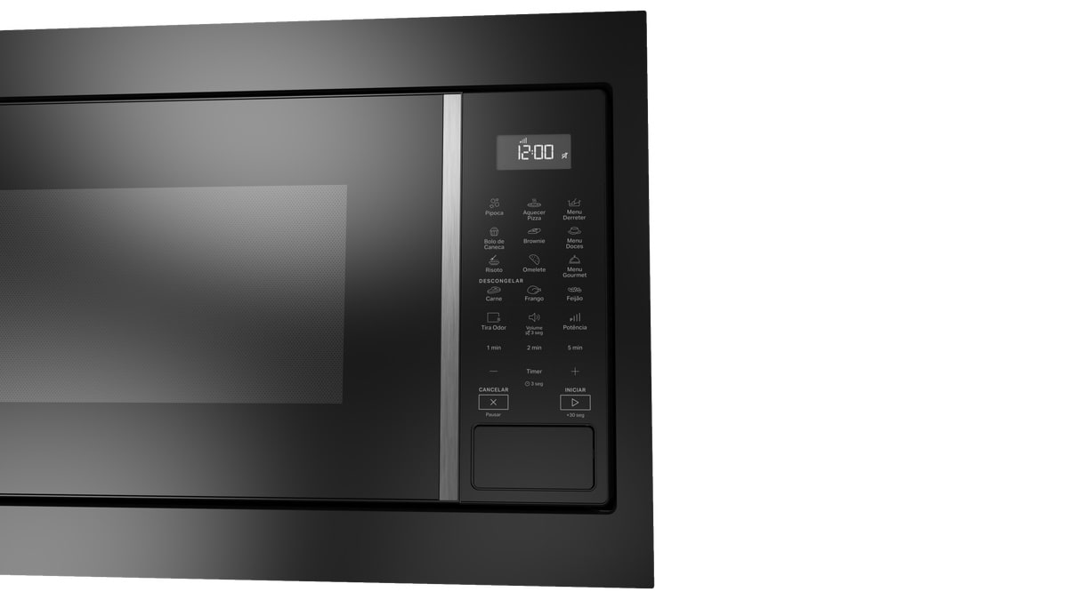 Kit Brastemp de Embutir Forno Elétrico 84L Inox Espelhado+Micro-ondas 32L Preto 220V
