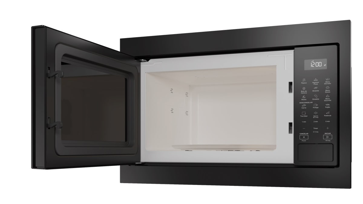 Kit Brastemp de Embutir Forno Elétrico 84L Inox Espelhado+Micro-ondas 32L Preto 220V