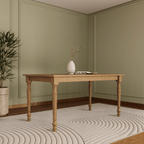 Mesa Retangular Rubi Finestra 160x90cm Pés Torneados Freijó