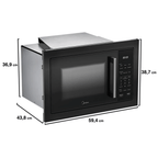 Kit Midea de Embutir Forno Elétrico 80L TSD80P2 + Micro-ondas 35L MGB35M2 Preto 220V