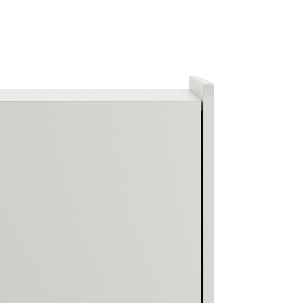 Balcão Buffet Arcadia Província 137cm 4 Portas Off White e Champanhe