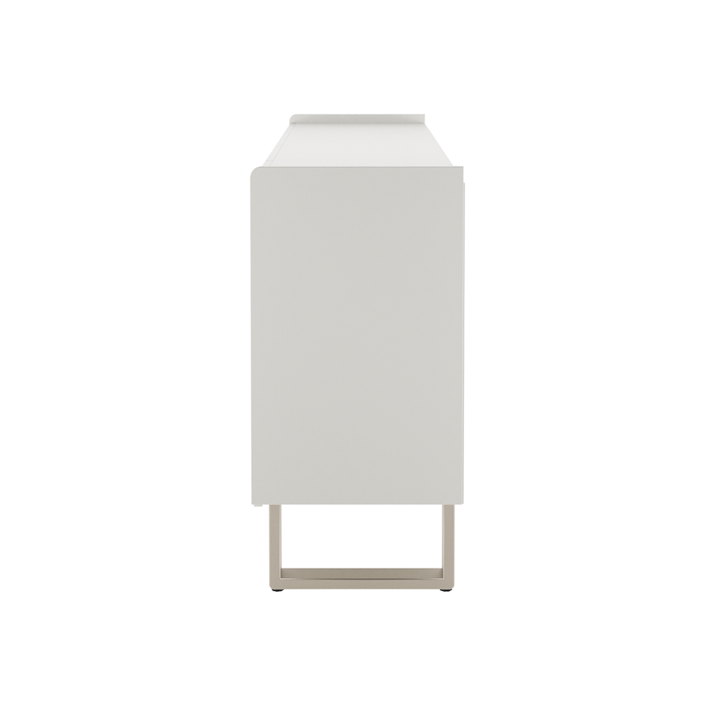 Balcão Buffet Arcadia Província 137cm 4 Portas Off White e Champanhe
