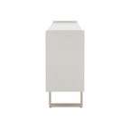 Balcão Buffet Arcadia Província 137cm 4 Portas Off White e Champanhe
