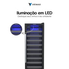 Adega Venax 50 Garrafas Piubella 1 Porta 13703 Preto 220V