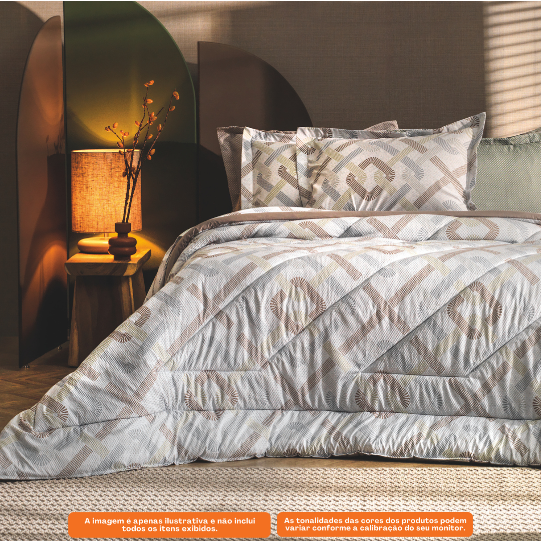 Edredom Solteiro Altenburg Toque Acetinado 170x240cm Vichy