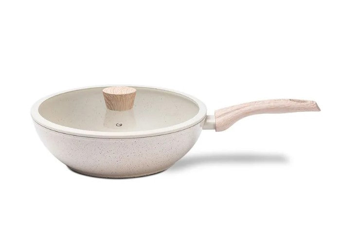 Frigideira Wok Ceramic Life Brinox Indução 3,4L Sirius Vanilla