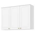 Armário Aéreo de Cozinha Americana Henn 100% MDF 3 Portas 120cm Branco HP