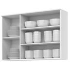 Armário Aéreo de Cozinha Americana Henn 100% MDF 3 Portas 120cm Branco HP