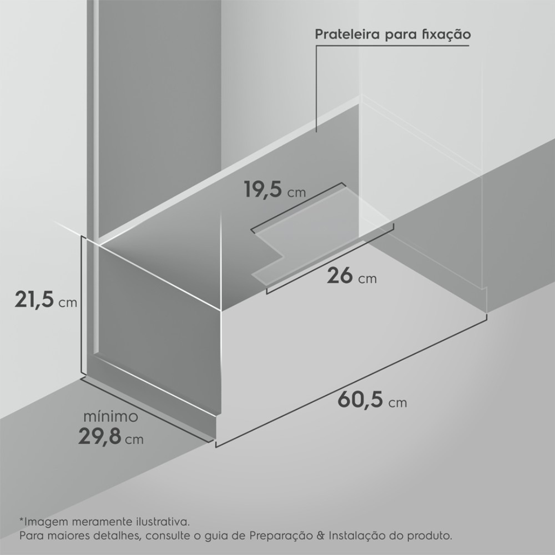 Depurador de Ar de Embutir Electrolux Efficient 60cm DE6RS Retrátil Inox 220V