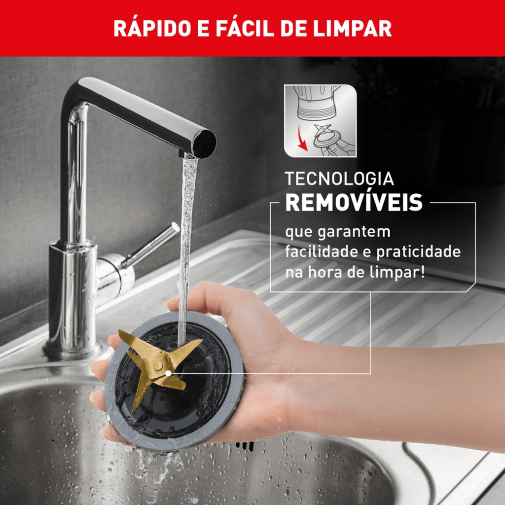 Liquidificador Arno 2L Ultraforce Pro LN93 Jarra em Vidro 1100W Inox 220V