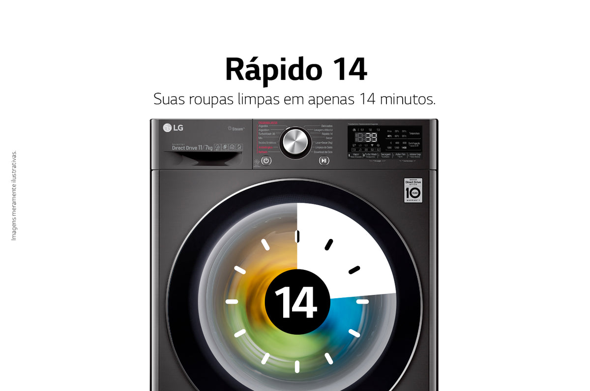 Lavadora e Secadora 17kg LG Torre WashTower AI DD Smart Black Inox 220V