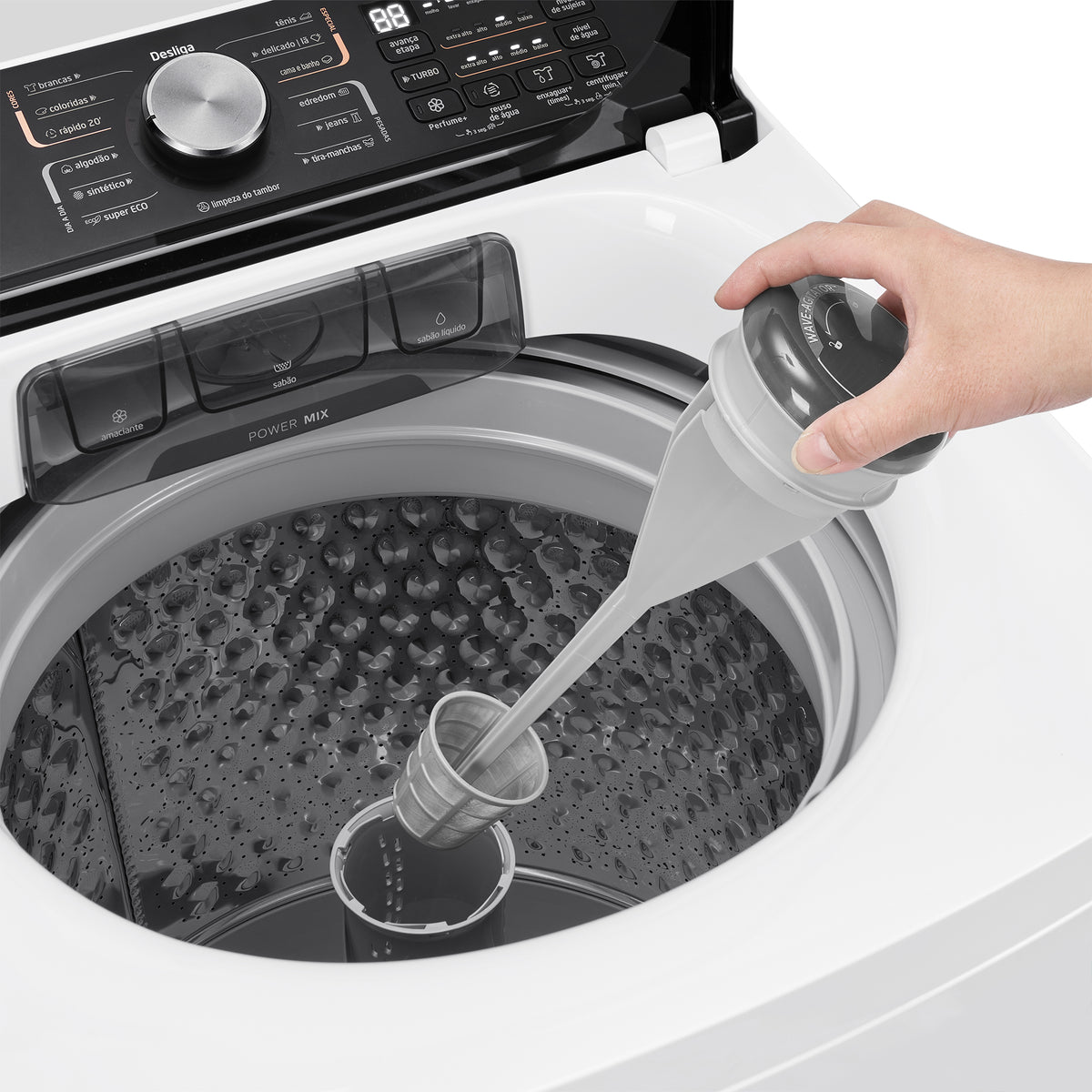 Lavadora de Roupas Midea 15KG Wave Agitador Branco 220V