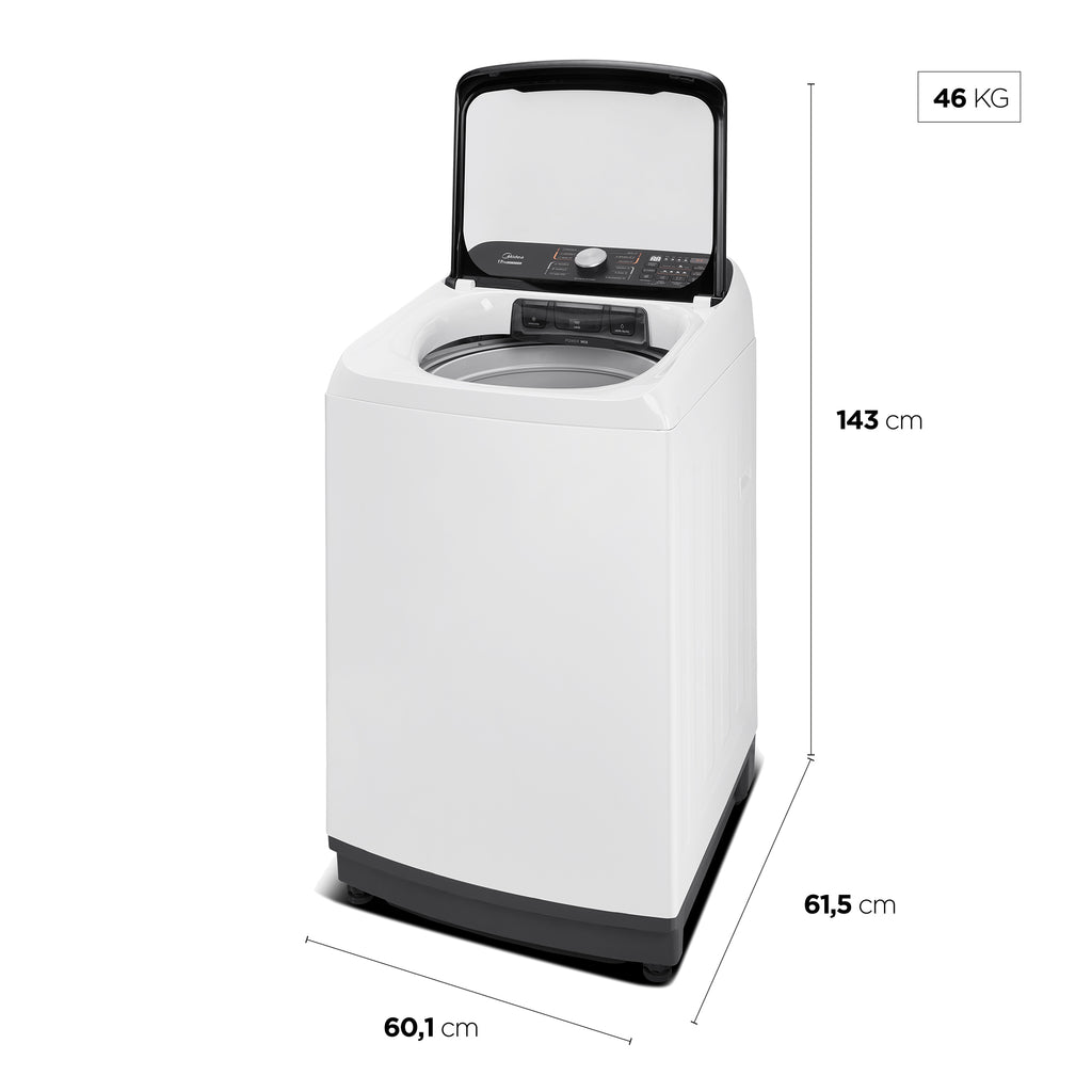 Lavadora de Roupas Midea 15KG Wave Agitador Branco 220V