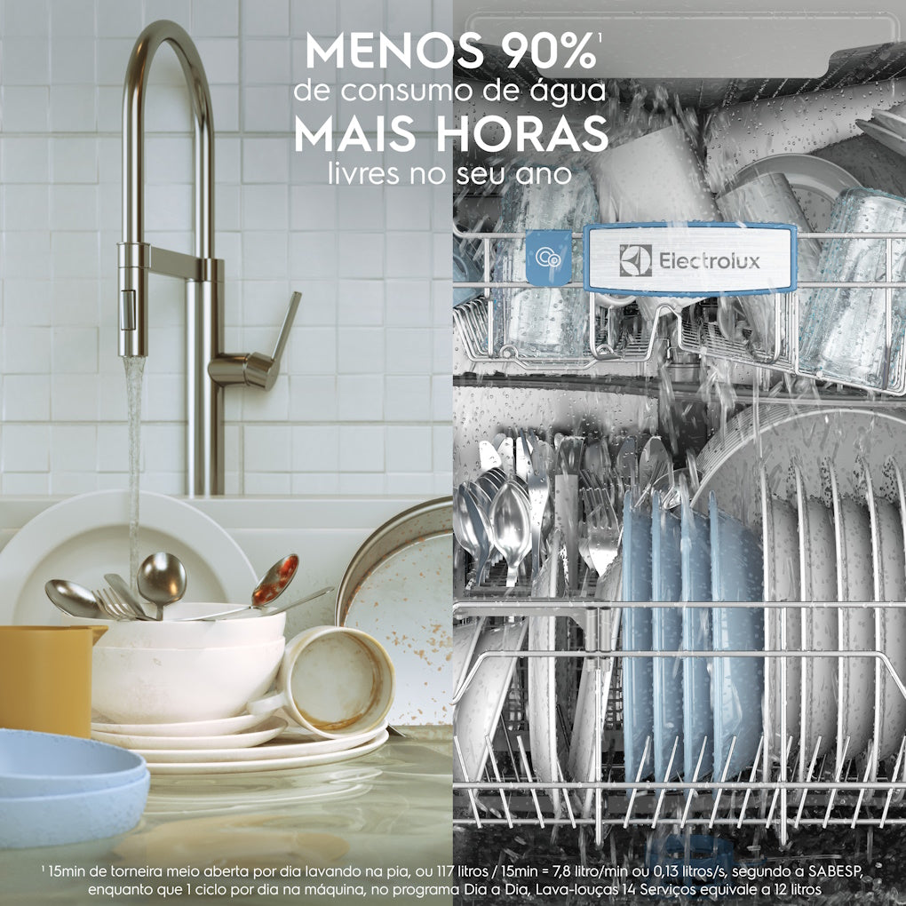 Lava-Louças Electrolux 14 Serviços Experience com Função Higienizar LL14P Preto 220V